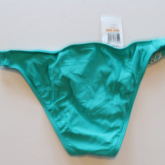 Splendid Womens Stitch Trim Swim Bikini Bottom Turquoise Green Small NWT - Picture 5 of 6